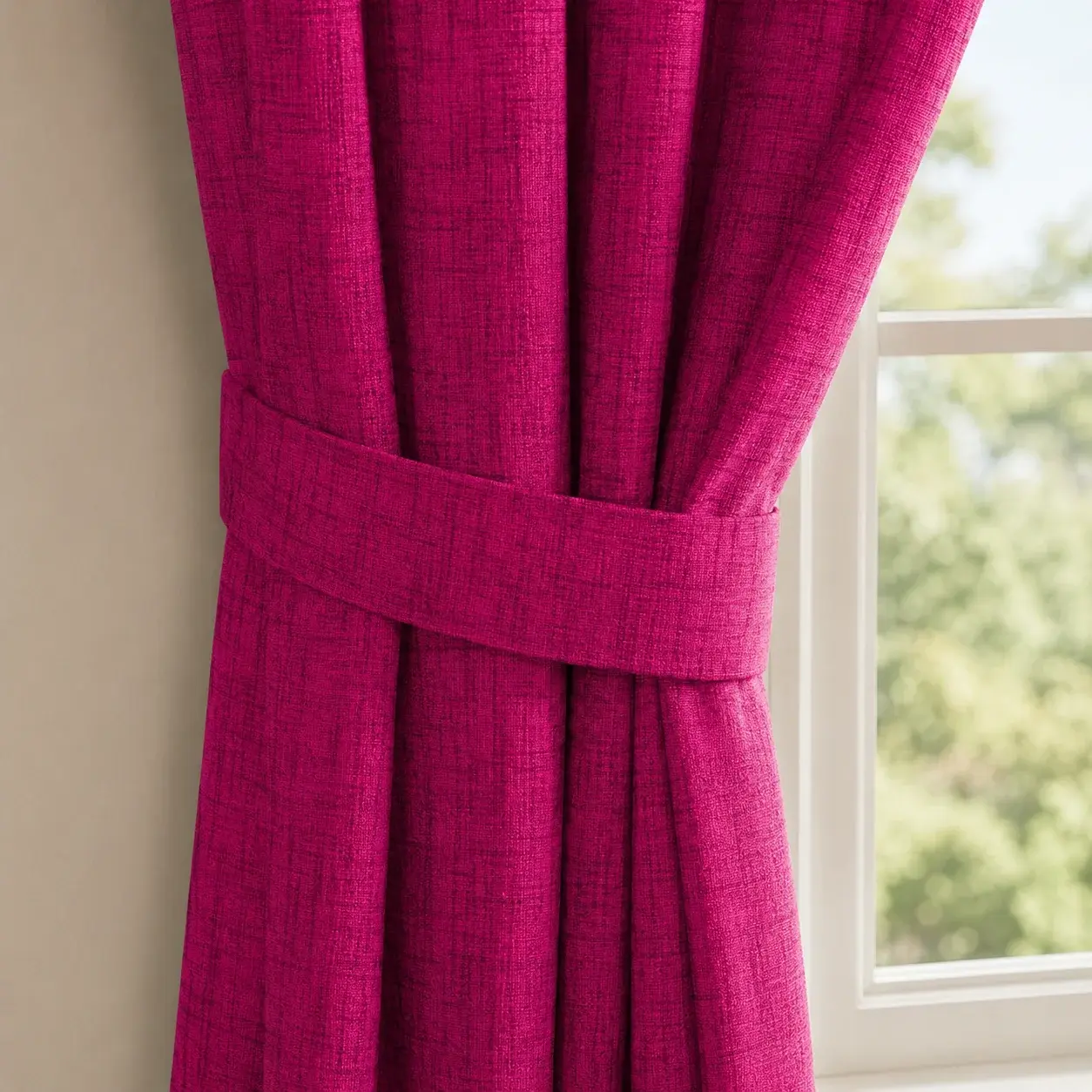 Cortina Yacar Fucsia Argolla-2