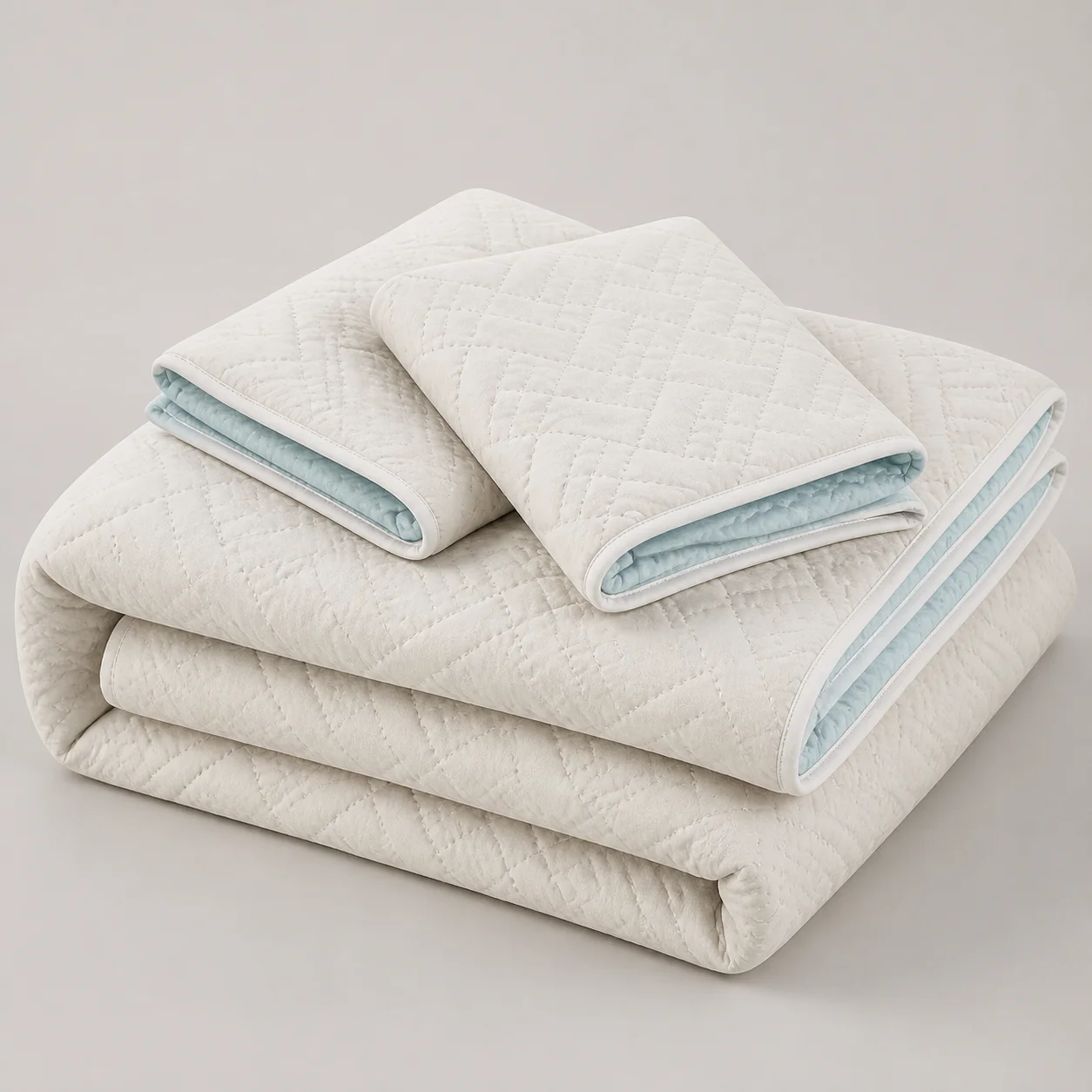 Cubrelecho Termosellado Cotton Sense Solo Fondo Azul-4