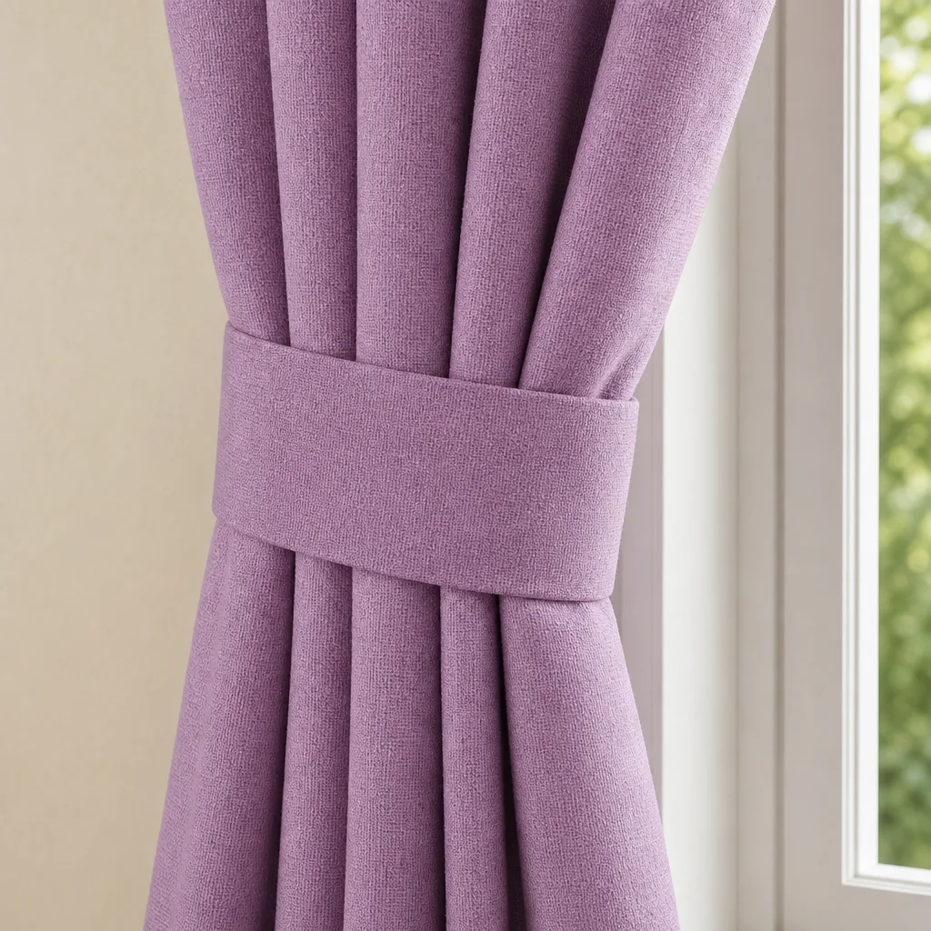 Cortina Ramia Boton Ancestral Morado Clasica-2
