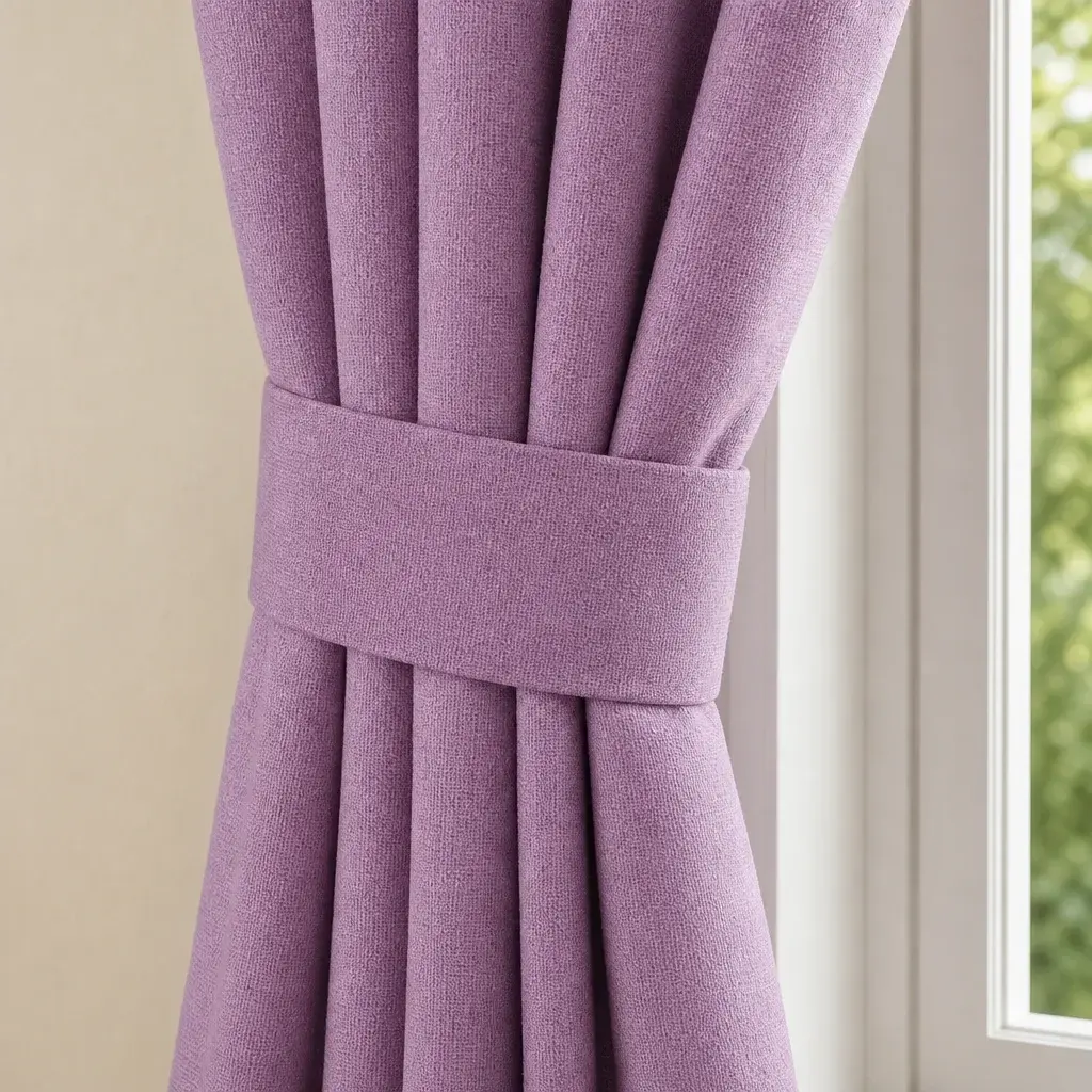 Cortina Ramia Boton Ancestral Morado Clasica-2