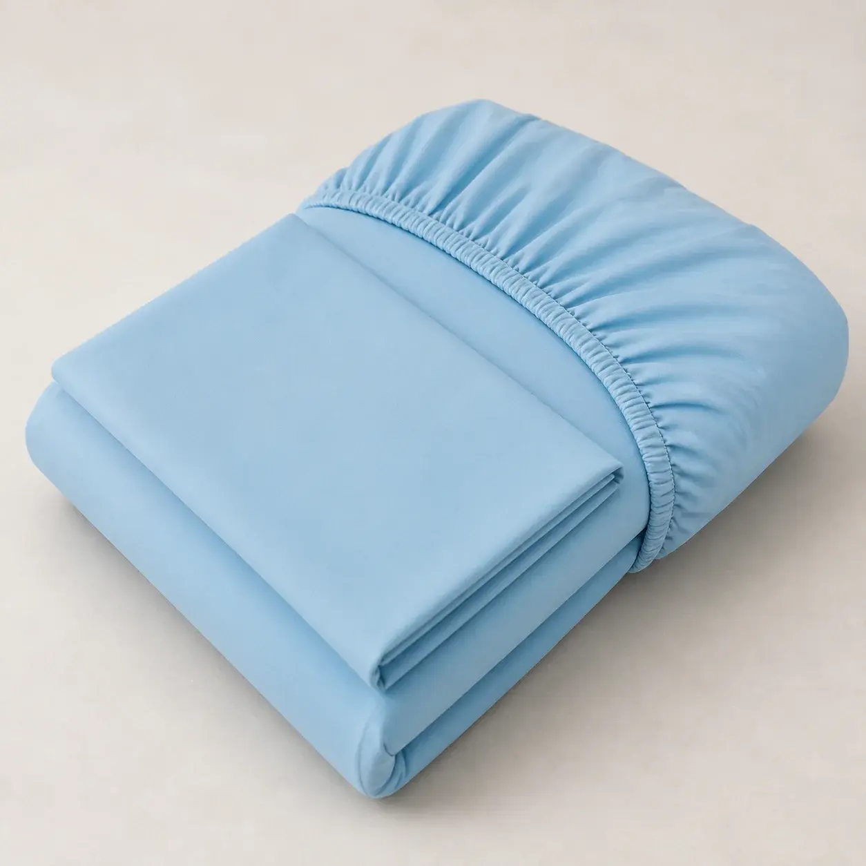 Sábana Ajustable Unicolor Microfibra Suavizada Azul-5