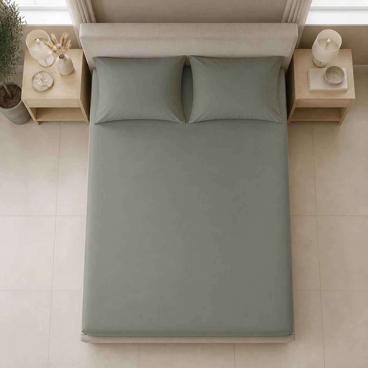 SABANA AJUSTABLE UNICOLOR MY HOUSE GRIS-2