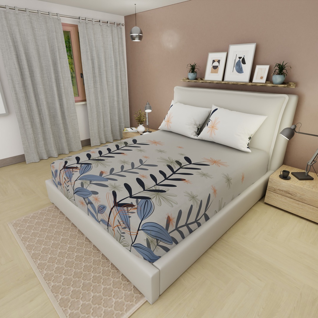 Sábana Ajustable Botanical Navy