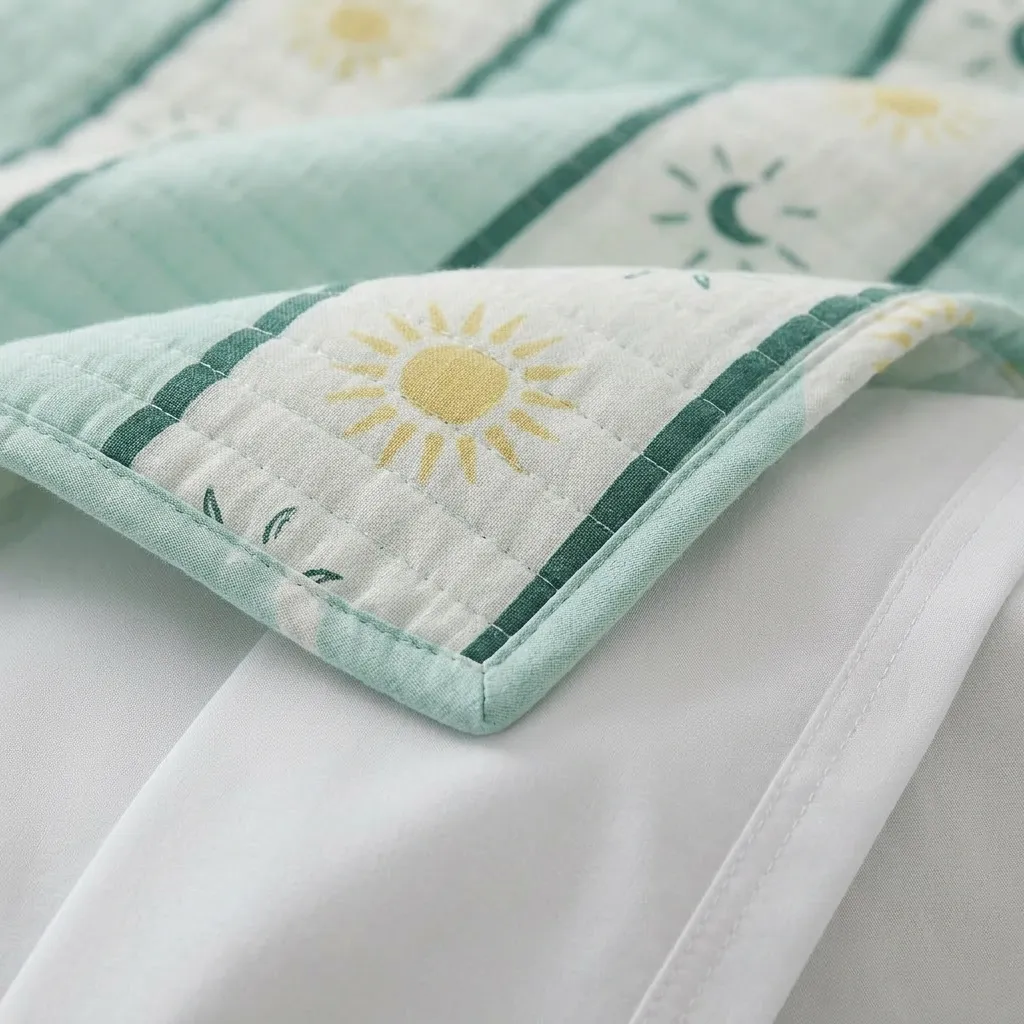 Cubrelecho Estampado Prensado Doble Faz Luna Celestial-4