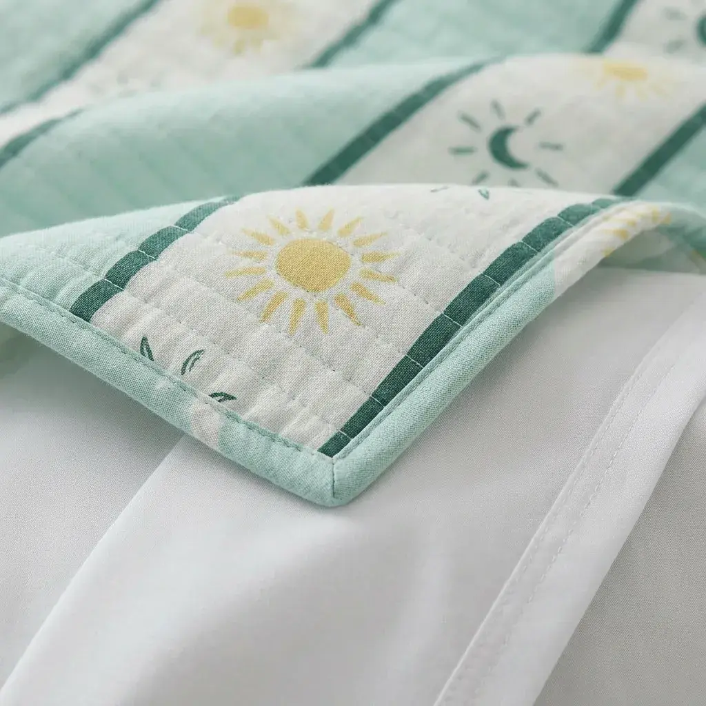 Cubrelecho Estampado Prensado Doble Faz Luna Celestial-4