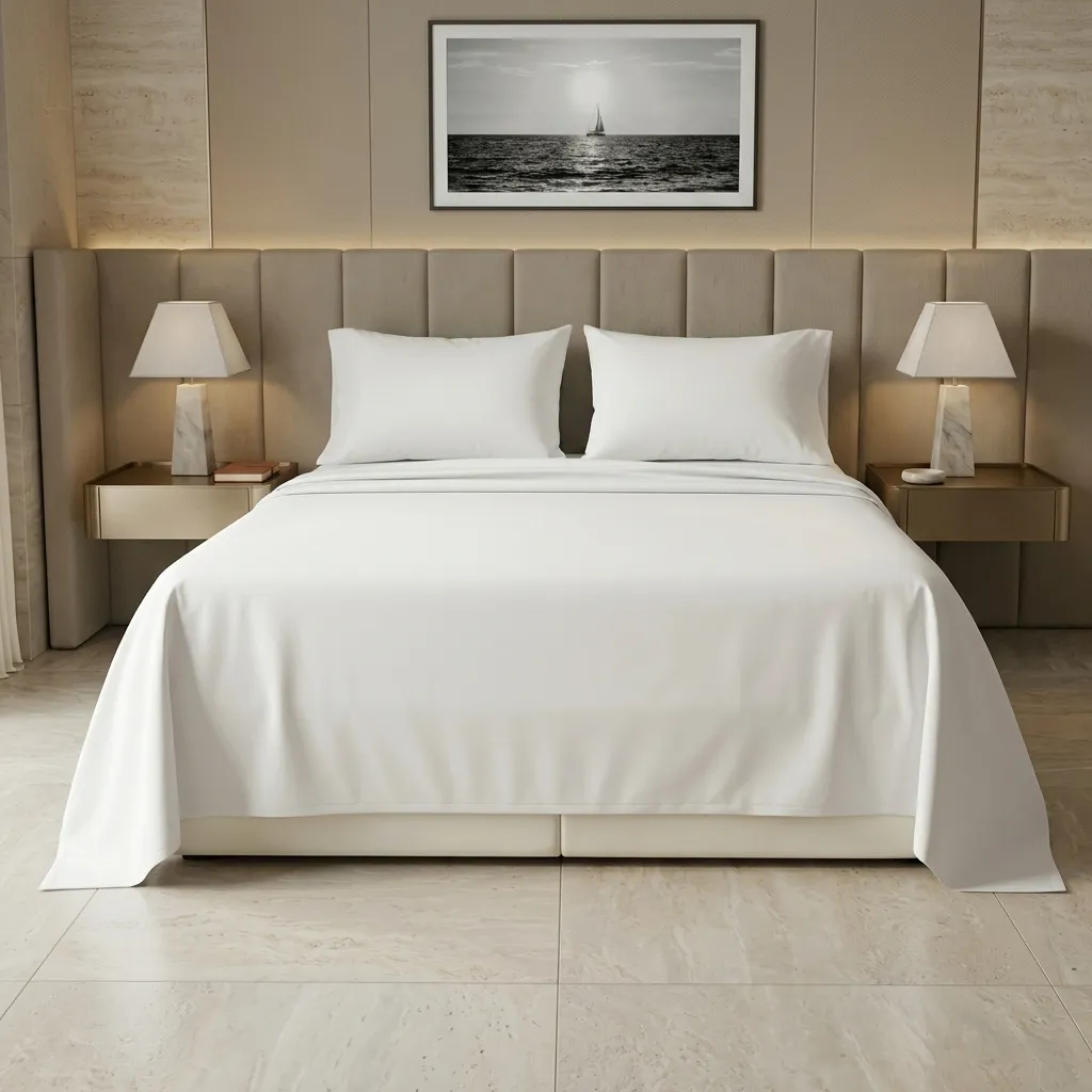 Juego De Sábana Microfibra Suavizada Blanca Hotelera Confortable-3