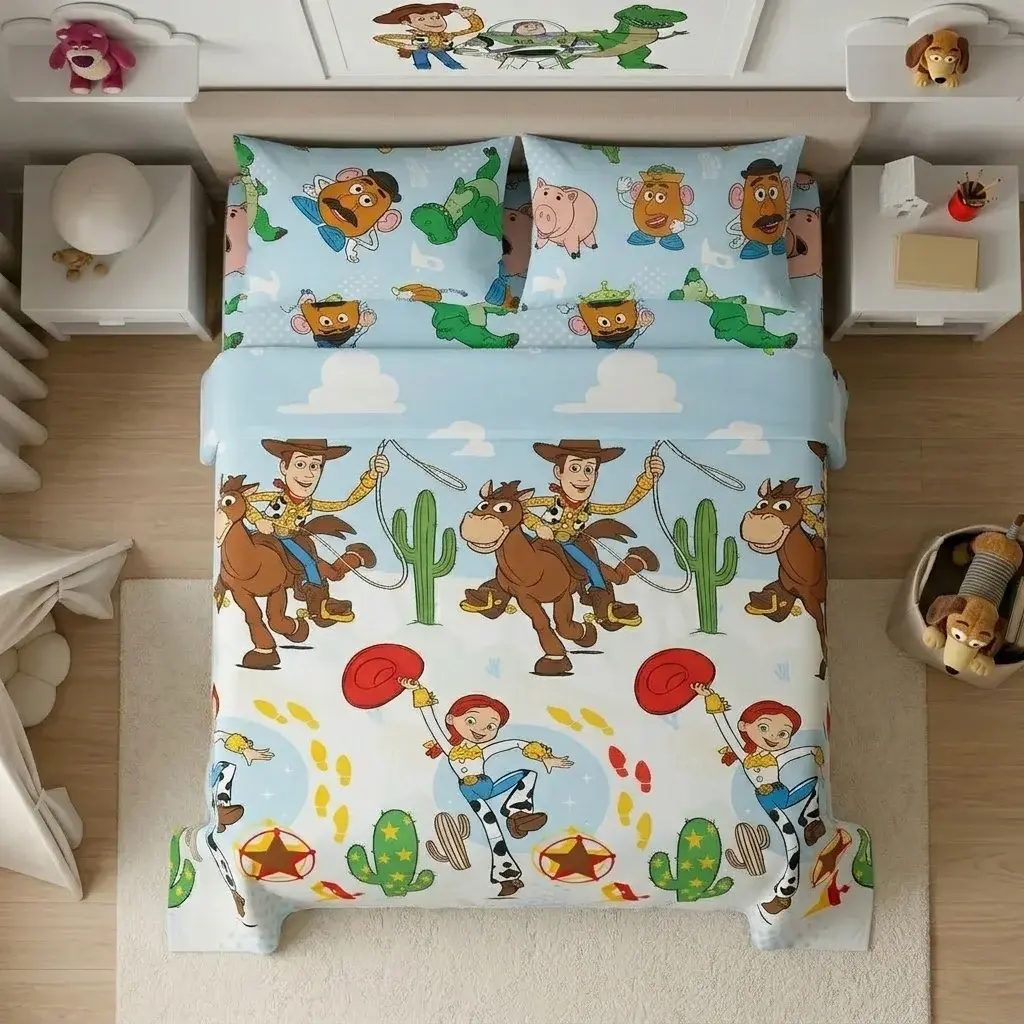 Juegos De Sábanas Disney Toy Story Celeste Estampados Animados-2
