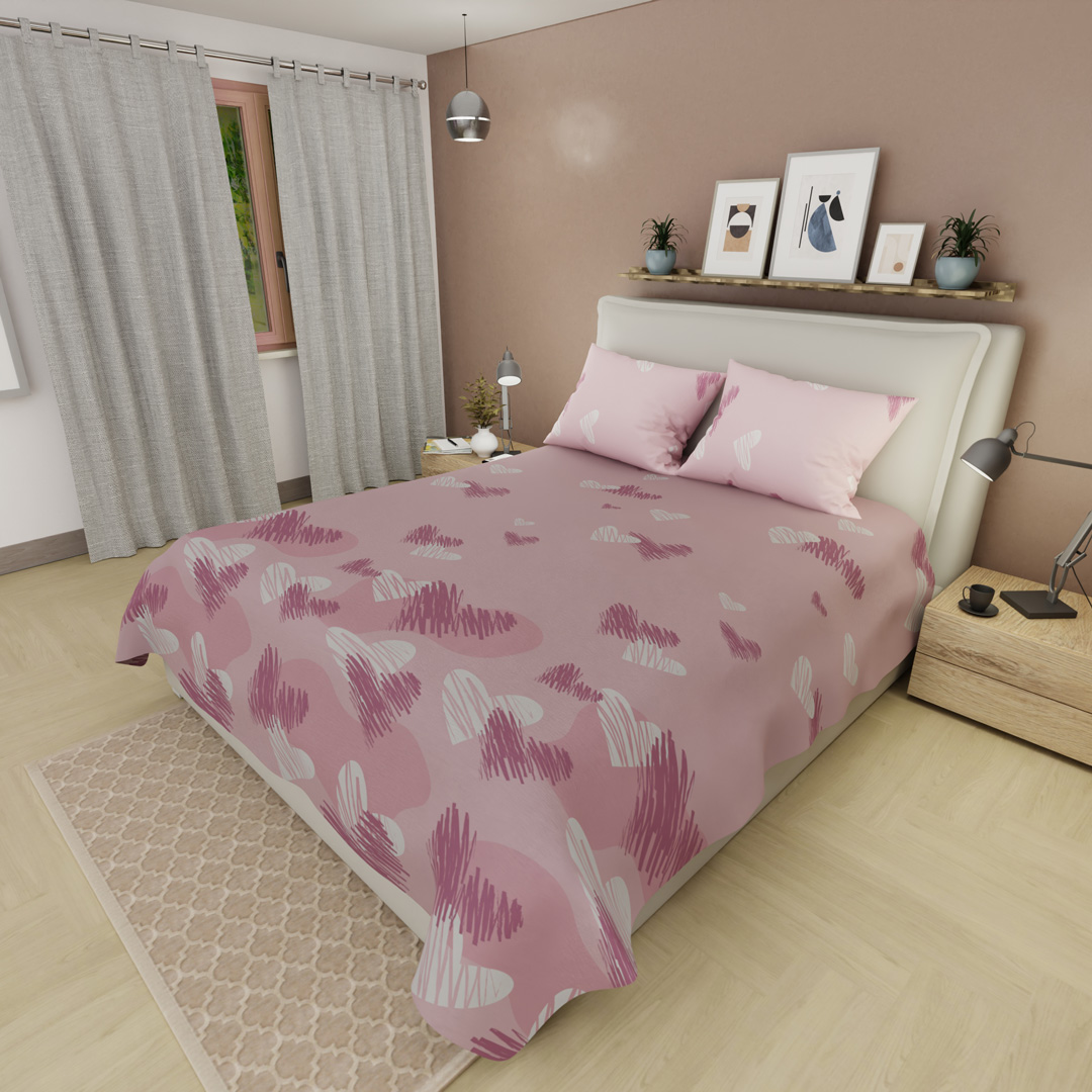 Juego De Sabanas 180 Hilos Sueño Joven Rosa