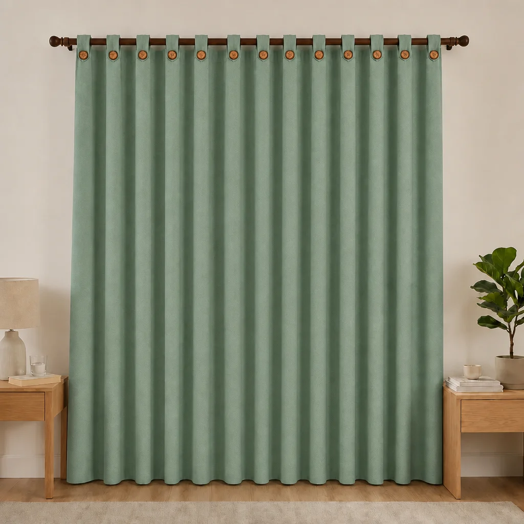 Cortina Black Out Anti-Luz Baltica Boton Verde Aislantes-6