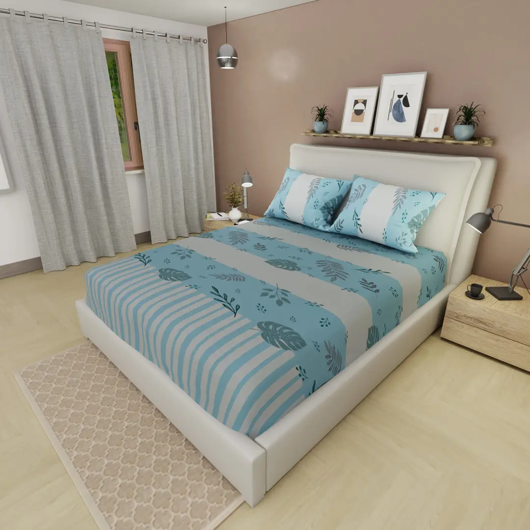 Sábana Ajustable Avoria Salvaje Azul