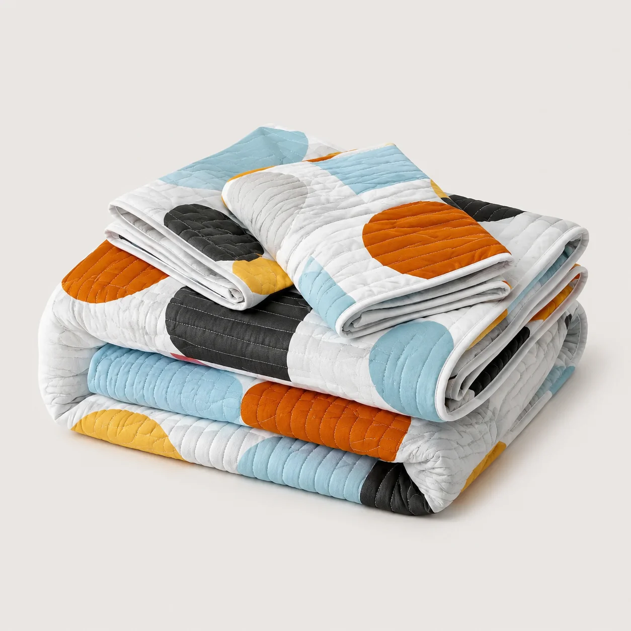 Cubrelecho Estampado Prensado Doble Faz Geo Balance-5