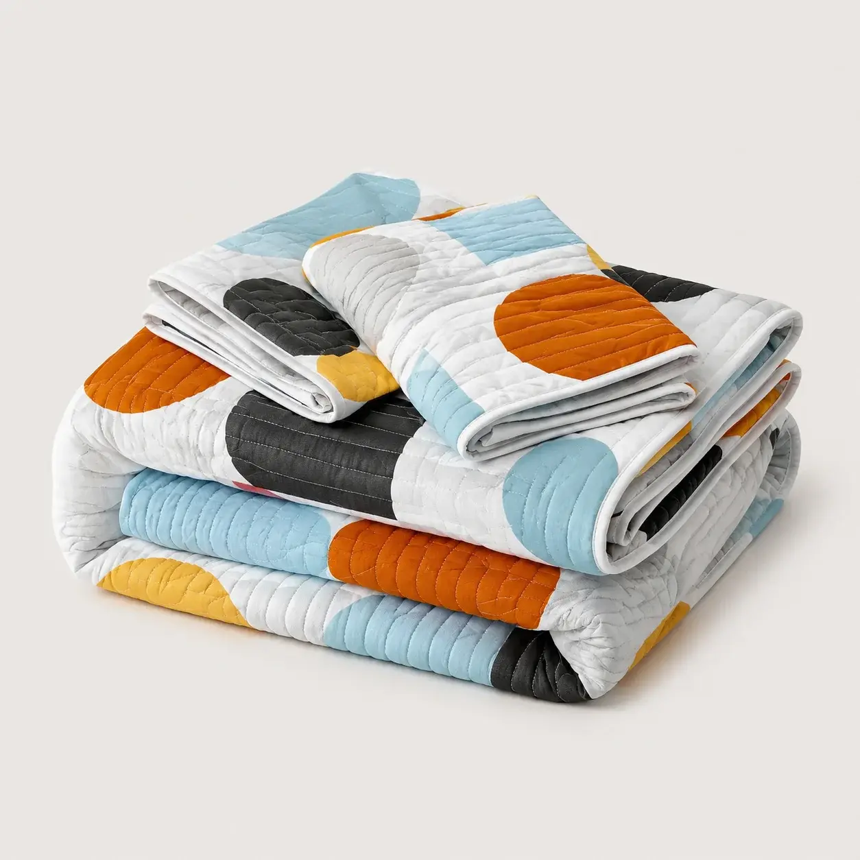 Cubrelecho Estampado Prensado Doble Faz Geo Balance-5