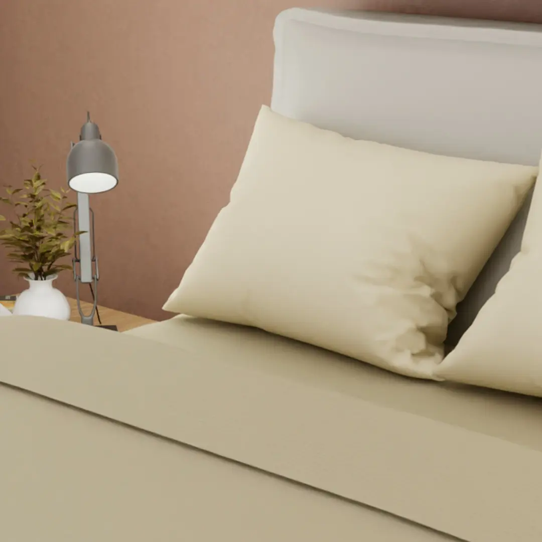 Juego De Sabanas Con Cortina Amarillo Confortable