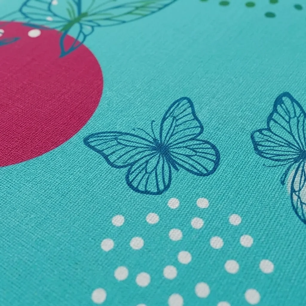 Juego De Sábanas Con Cortinas  Aguamarina Mariposas Ultra Suave-4