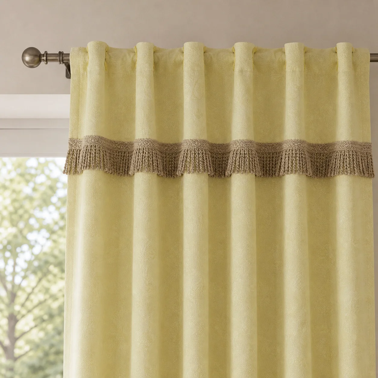 Cortina Fleco Grueso  Beige-3