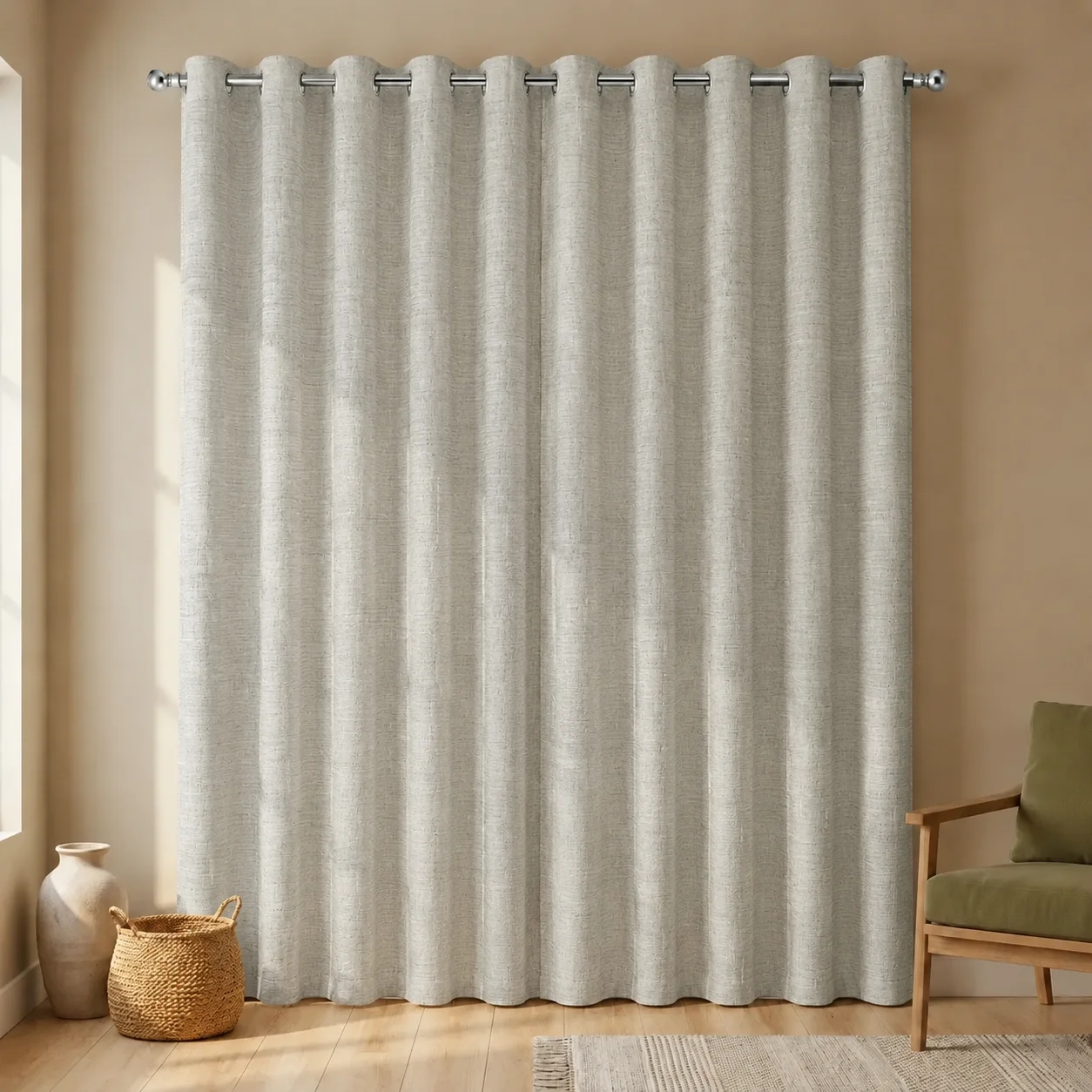 CORTINA LIENZO ARGOLLA GRIS-6