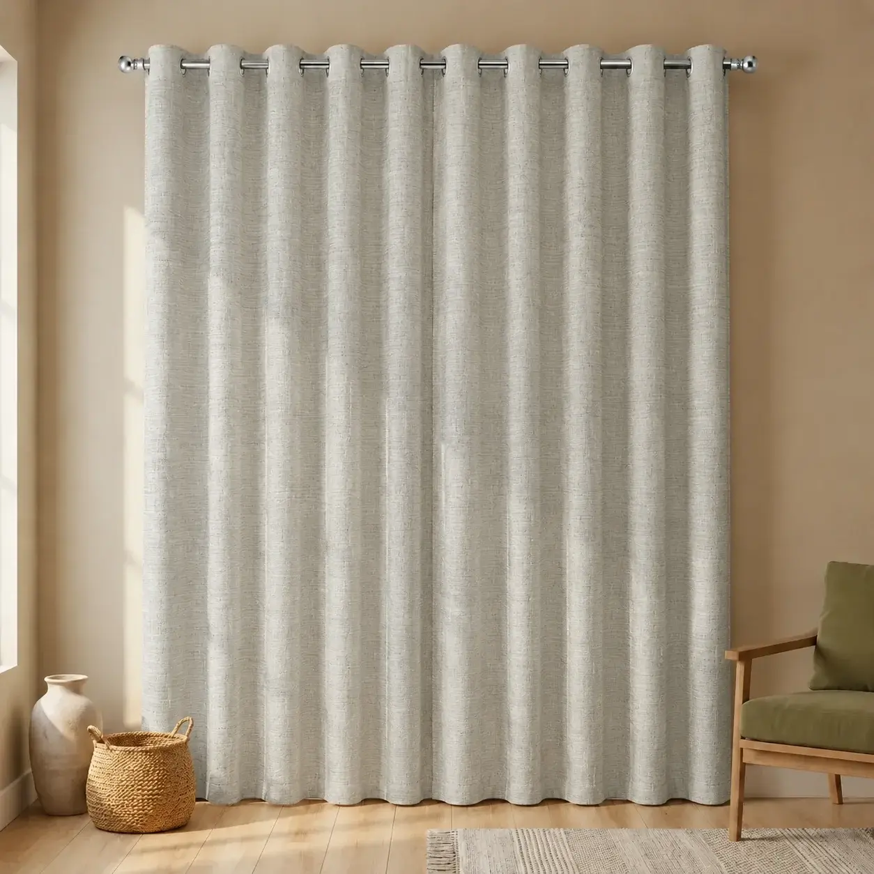 CORTINA LIENZO ARGOLLA GRIS-6