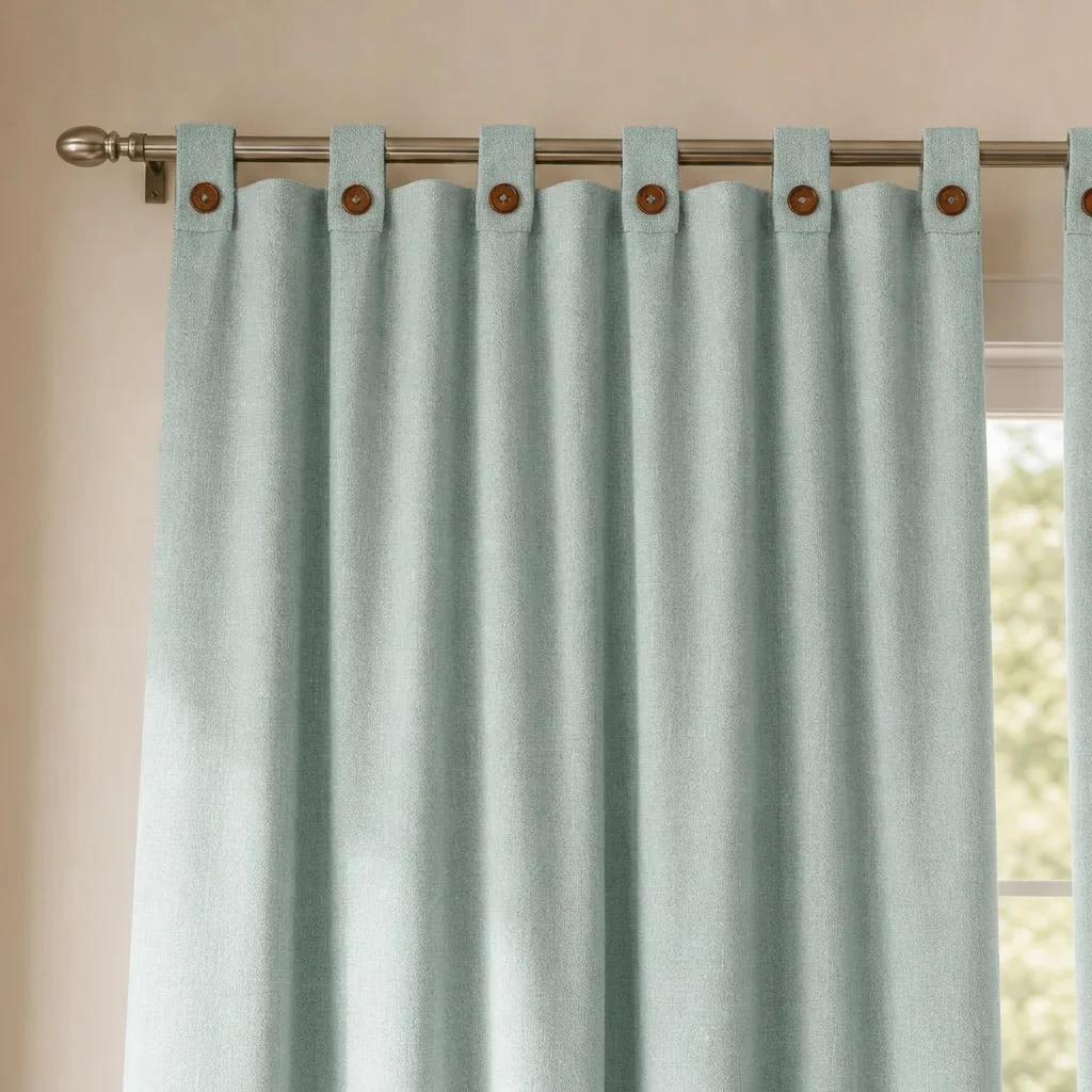 Cortina Lino Boton Ancestral Gris Neutrales-3