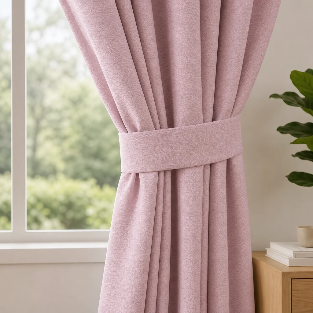 Cortina Black Out Anti-Luz Baltica Boton Rosado Aislantes-2