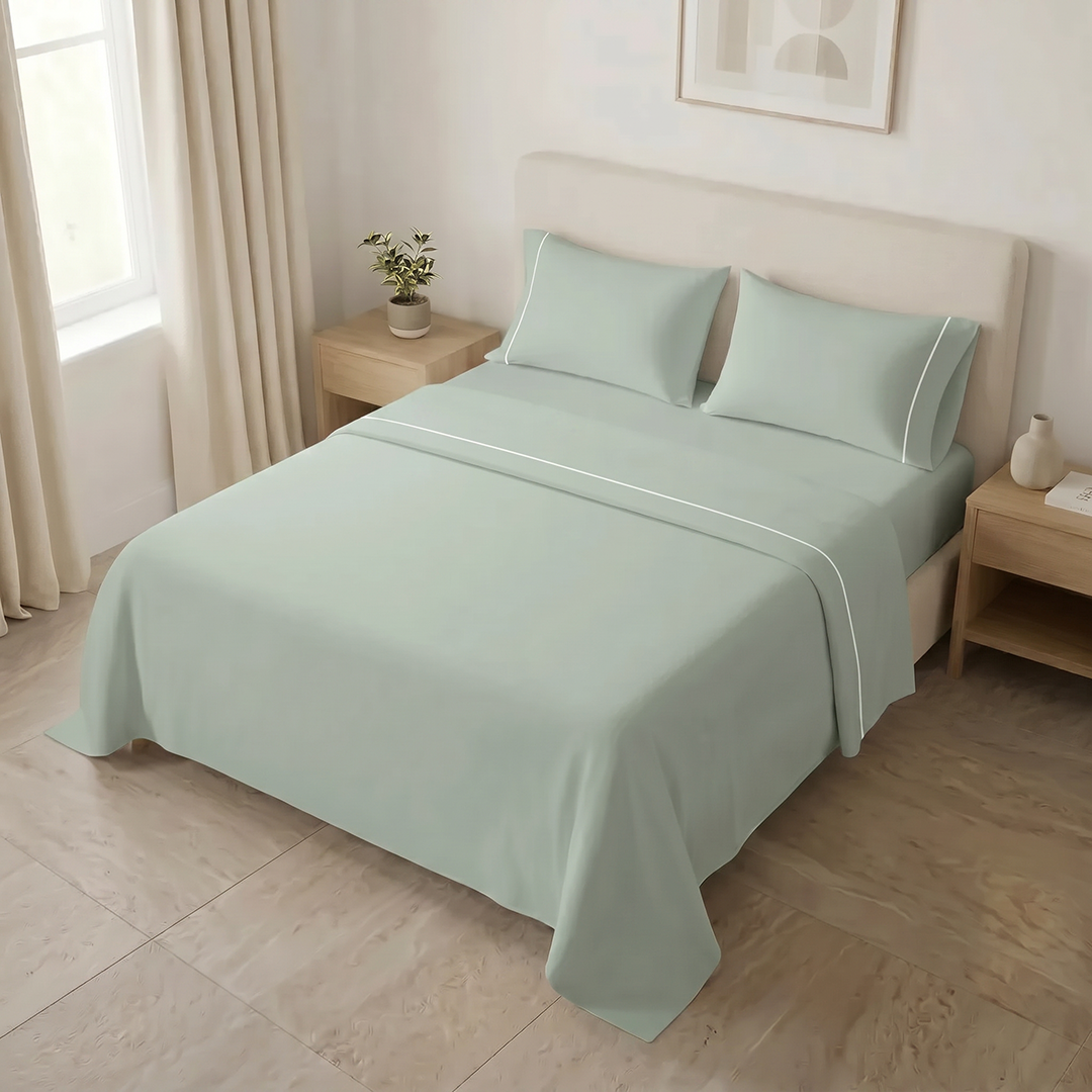 Juego De Sábanas Línea Básicos Verde