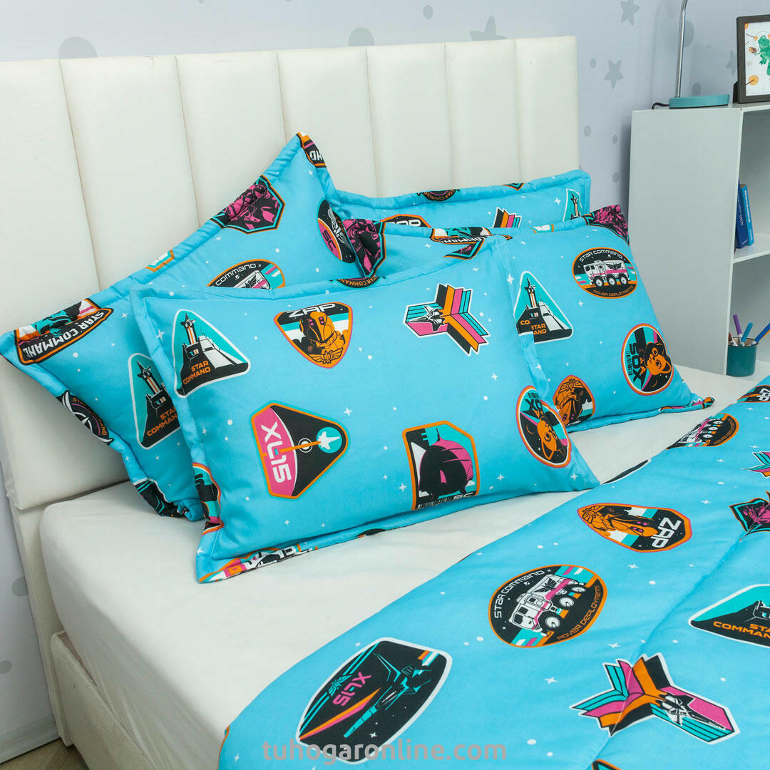 CUBRELECHO ACOLCHADO CAMA DOBLE LIGHTYEAR COMANDO ESTELAR-2