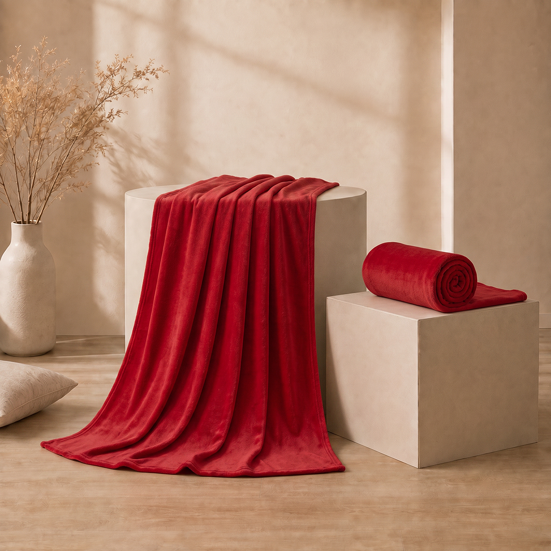 Cobija Piel Durazno Soft Roja