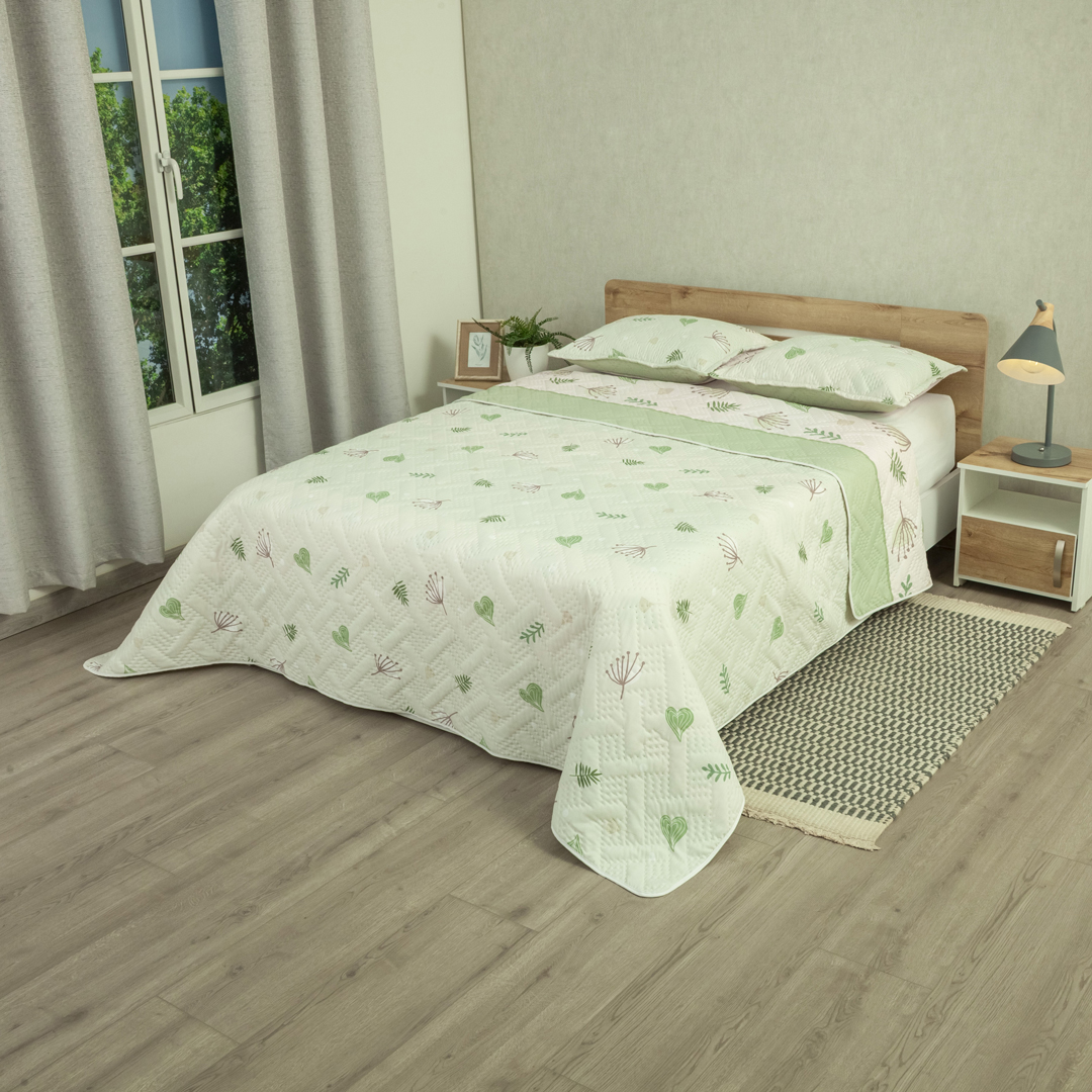 Cubrelecho Termosellado Doble Faz Style Aura Natural-4