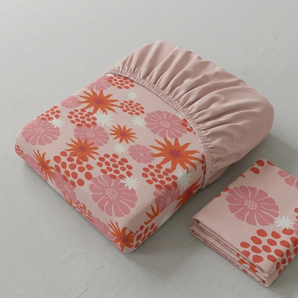 Sábana Ajustable Petalias Rosa-5