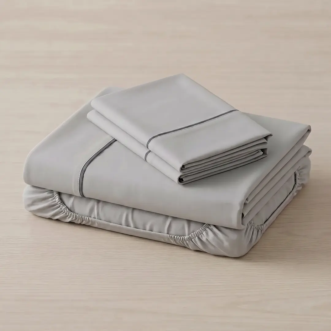 Juego De Sábanas Línea Básicos Gris-2