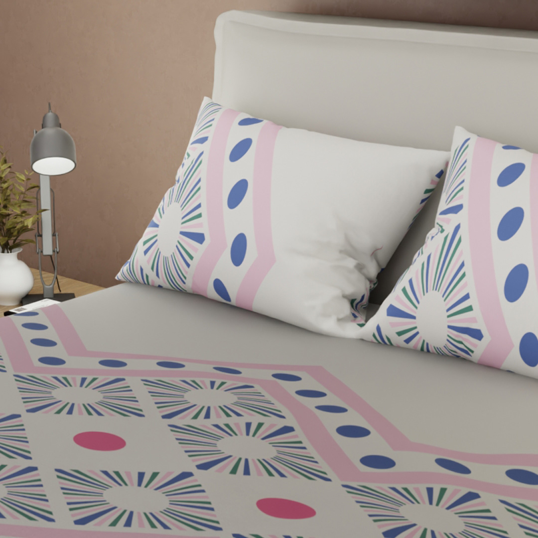 Juego De Sábanas Con Cortinas Boho Clay-2