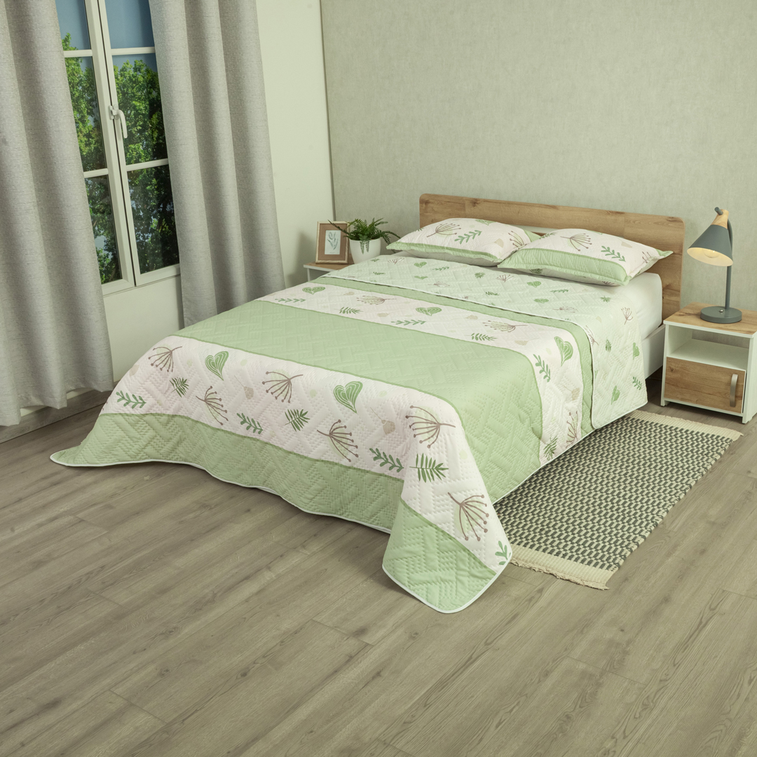 Cubrelecho Termosellado Doble Faz Style Aura Natural