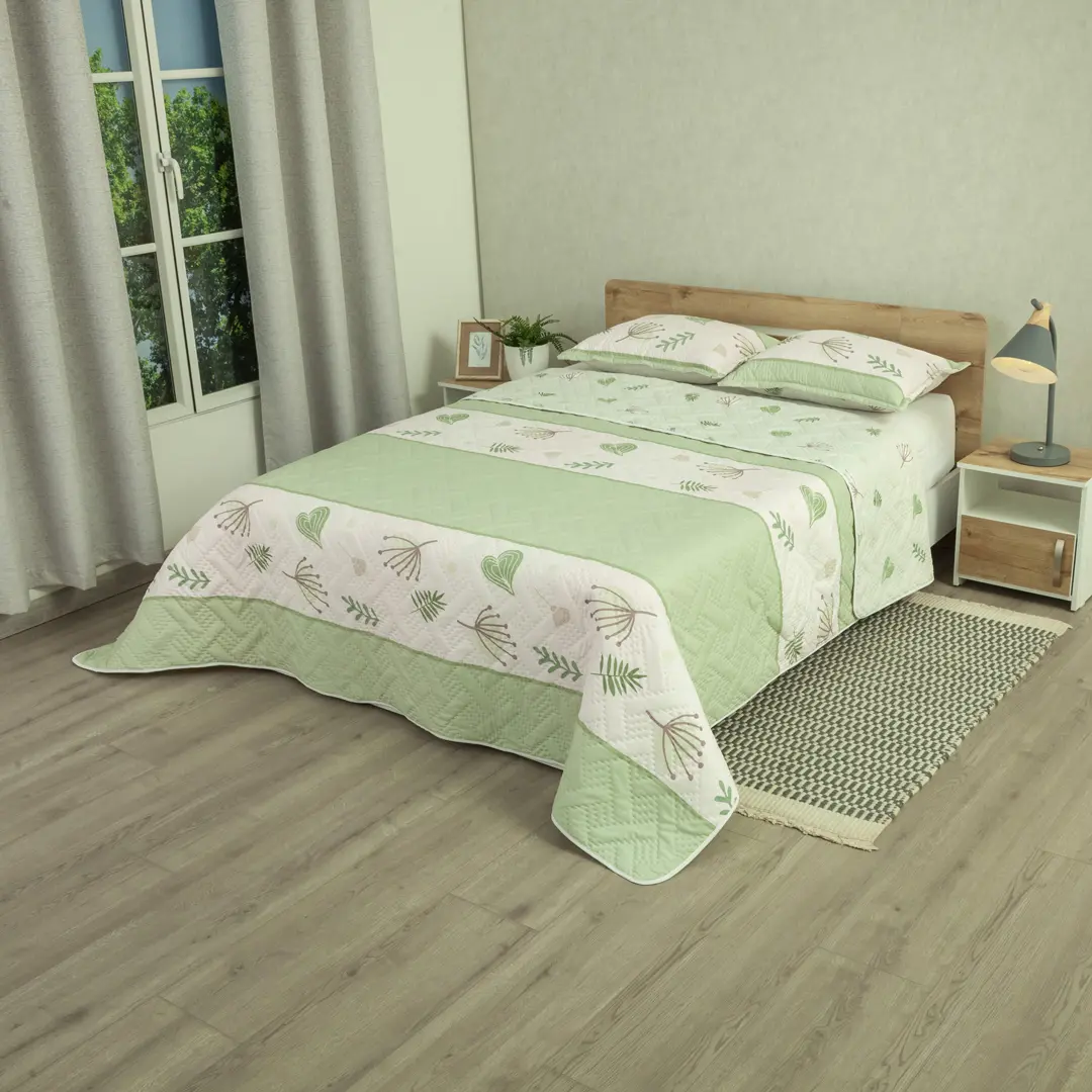 Cubrelecho Termosellado Doble Faz Style Aura Natural
