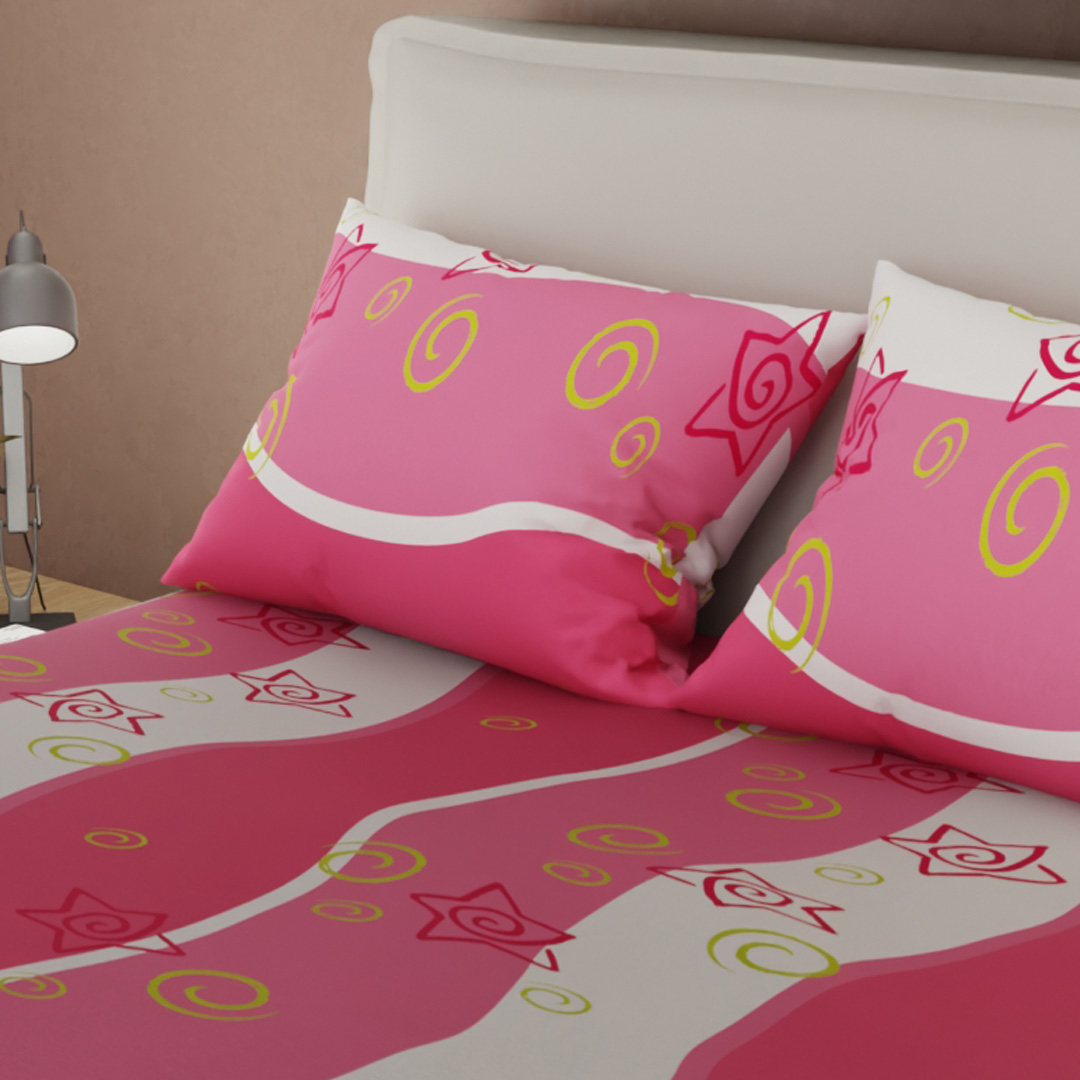 Juego de Sábanas Microfibra Suavizada Valerín Rosa-2