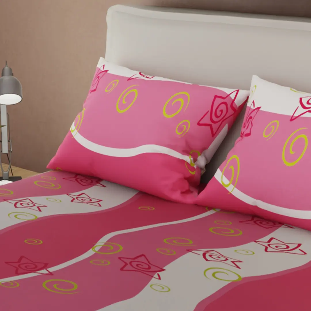 Juego de Sábanas Microfibra Suavizada Valerín Rosa-2