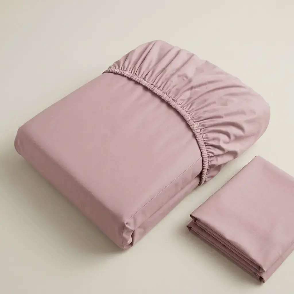 Sábana Ajustable Unicolor Microfibra Suavizada Rosa-5