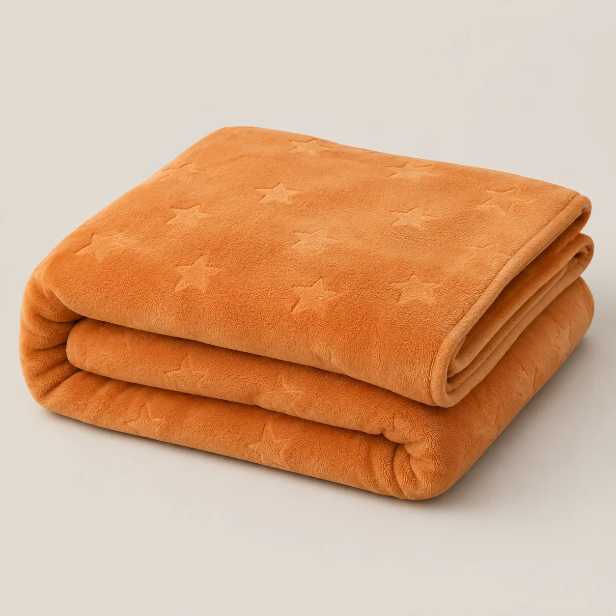 Cobija Comfortsoft Naranja Estrellas Suave-5