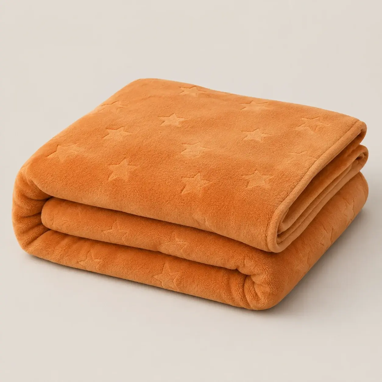 Cobija Comfortsoft Naranja Estrellas Suave-5