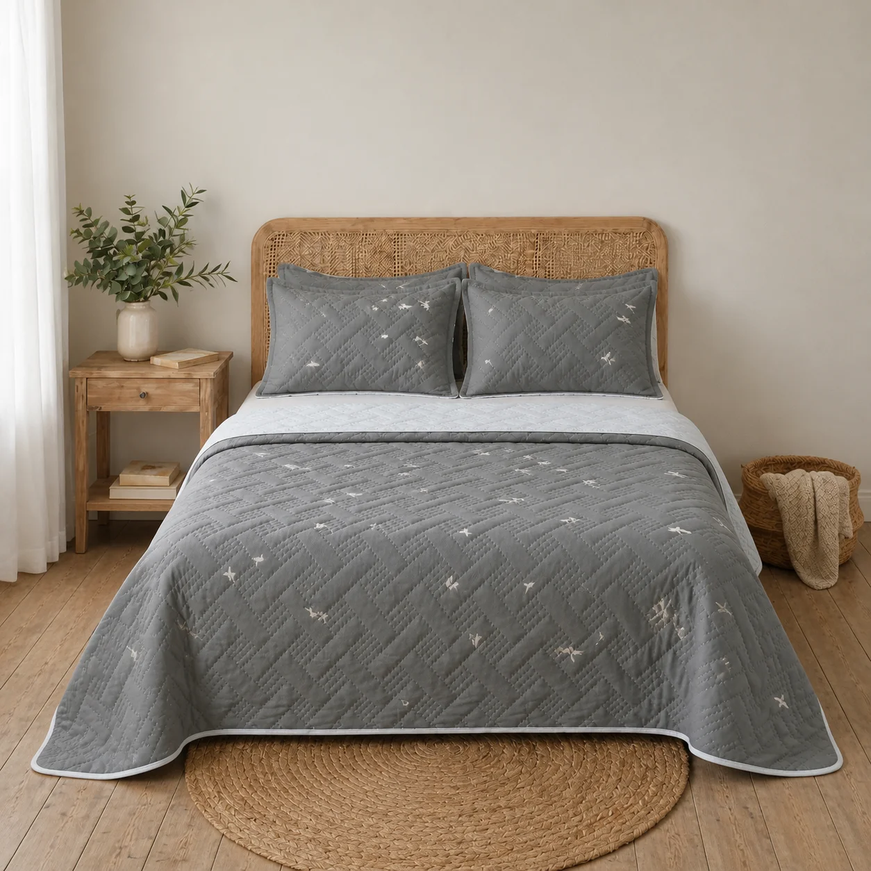 Cubrelecho Termosellado Doble Faz Cotton Sense  Ruta del Mar-3