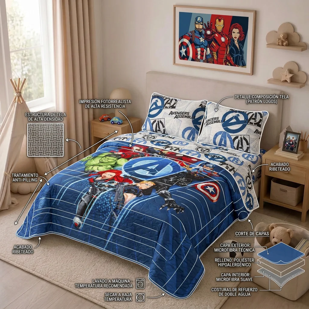 Cubrelecho Termosellado Disney Core Avengers-5