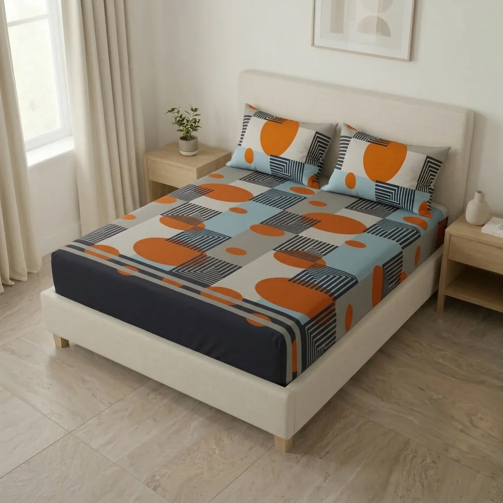 Sábana Ajustable Savanna Cruzada Naranja