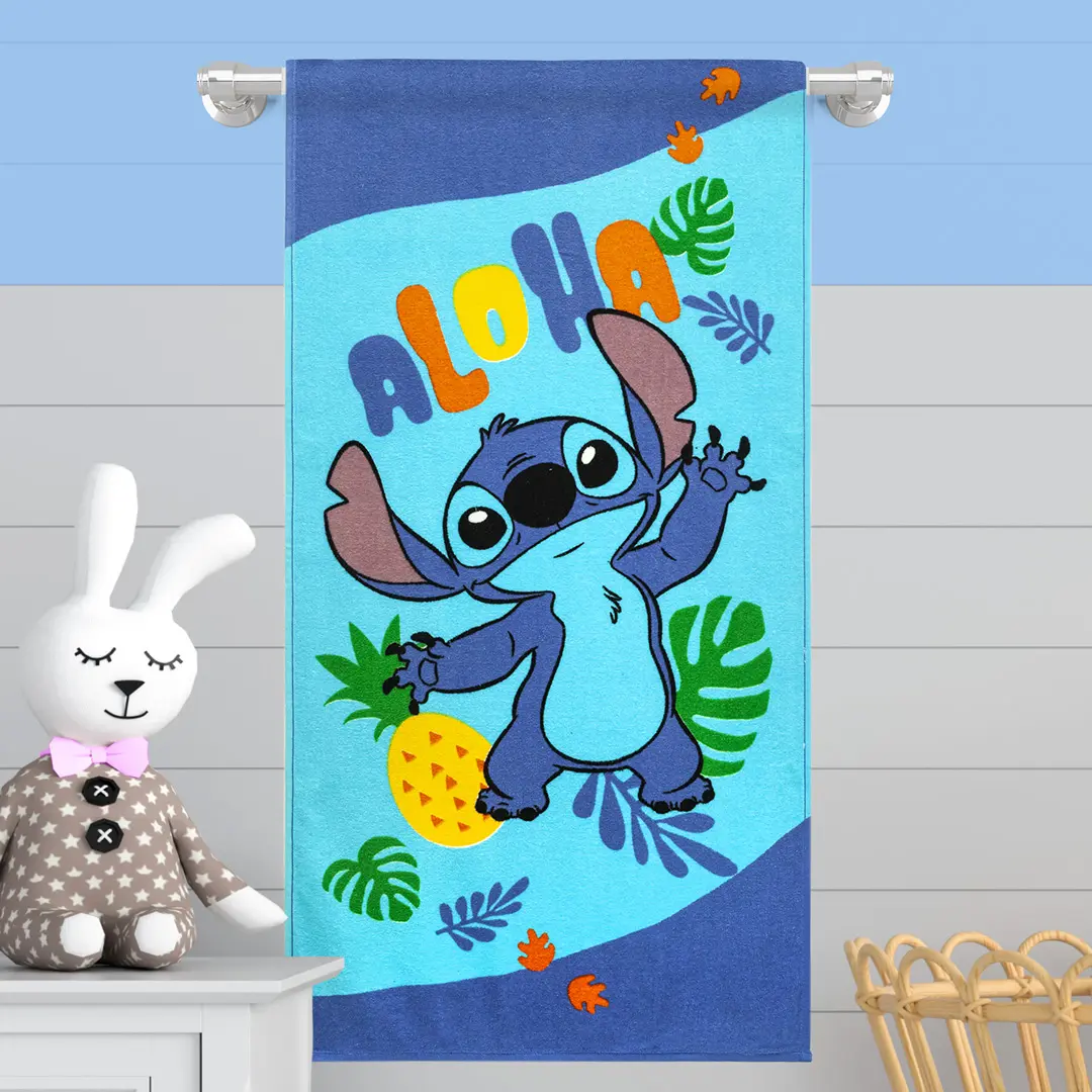 Toalla Infantil 320 Gramos Stitch ¡ Aloha !