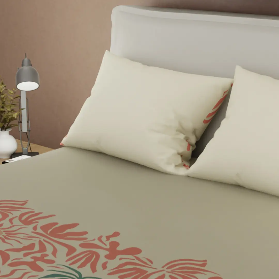 Juego De Sábanas Con Cortinas Helecho Topacio-2