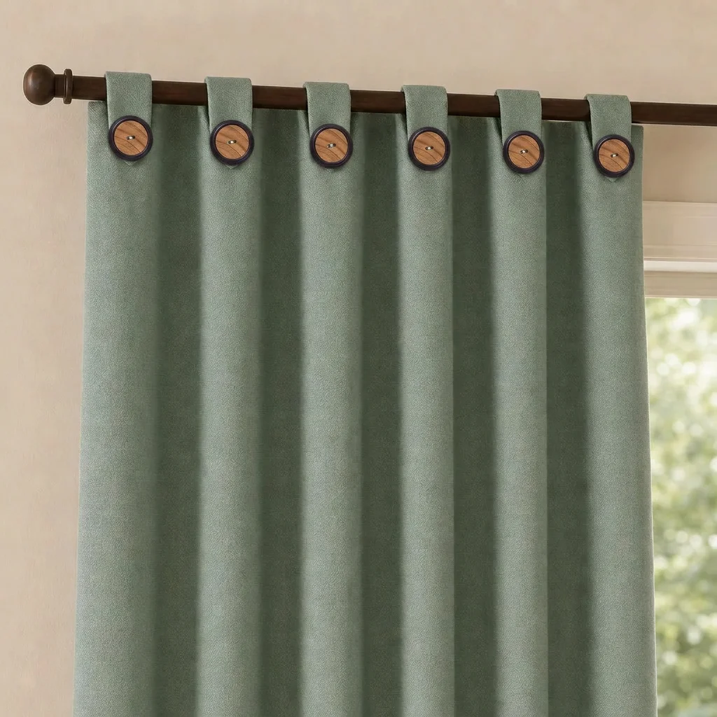 Cortina Black Out Anti-Luz Baltica Boton Verde Aislantes-3