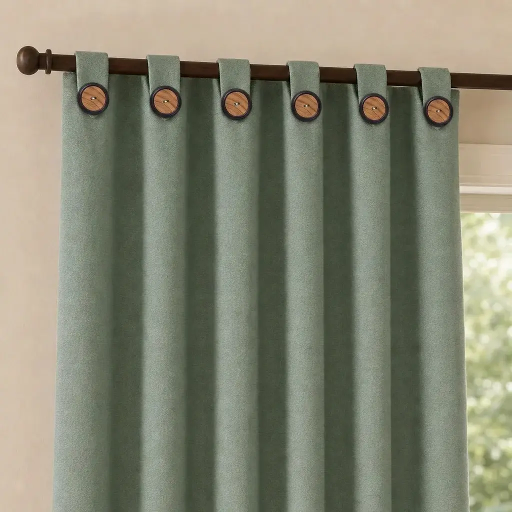 Cortina Black Out Anti-Luz Baltica Boton Verde Aislantes-3