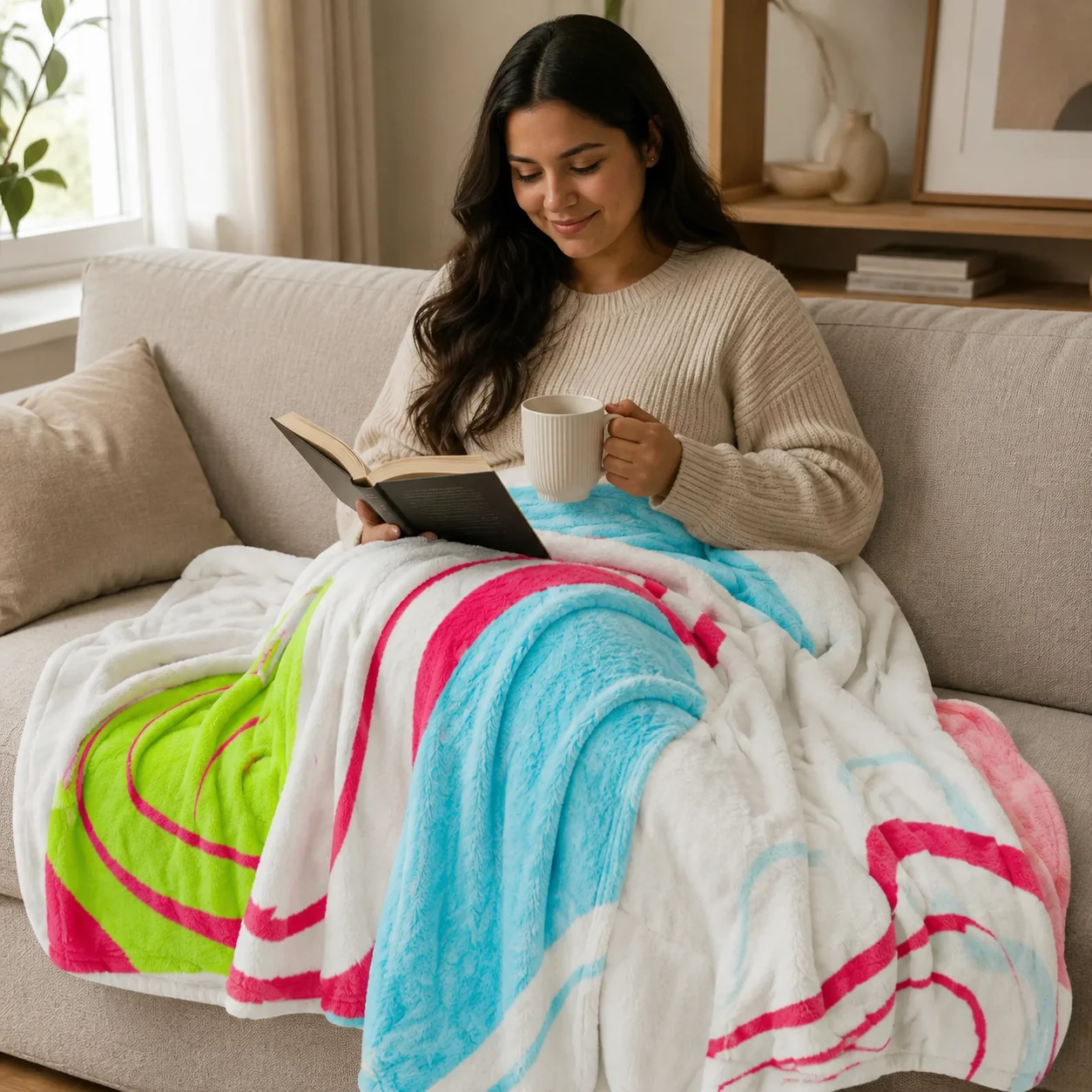 Cobija Piel De Durazno Estampada Bubble Form-4