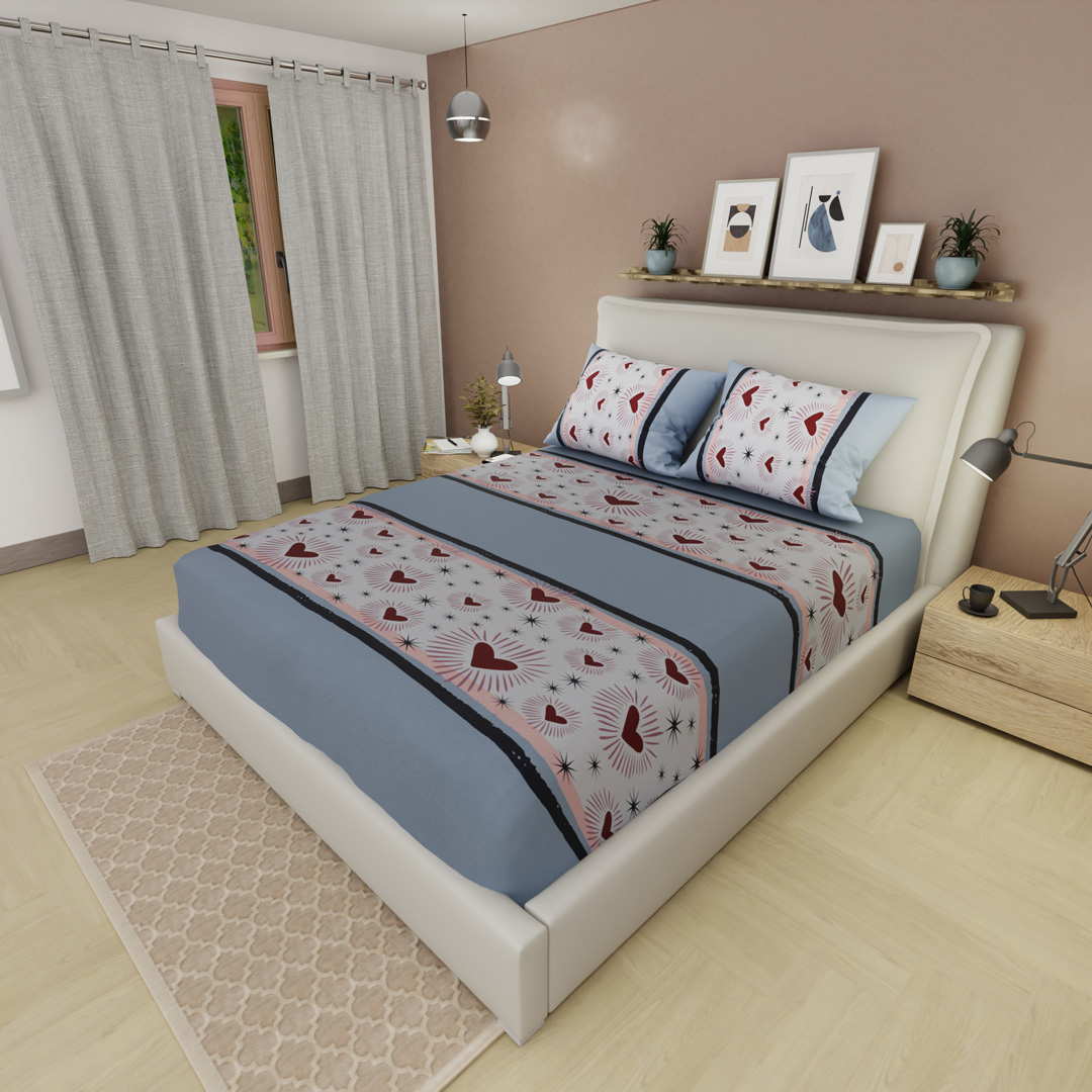 Sábana Ajustable Amoré Soft Azul