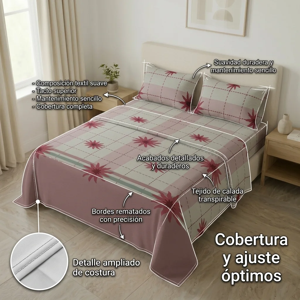 Juego de Sábanas Microfibra Suavizada Dulce Jardín-6
