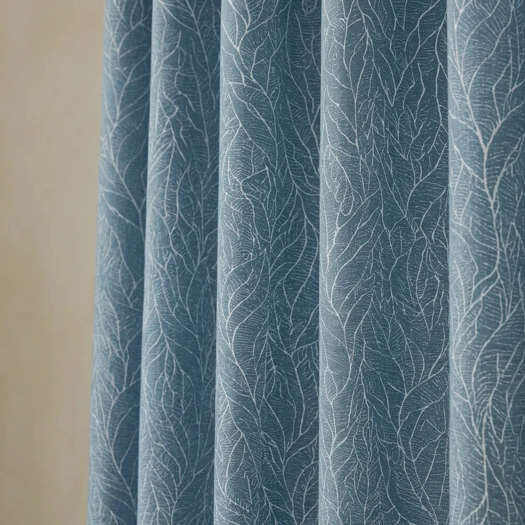 Cortina Acacia Argolla Azul De Lujo-5
