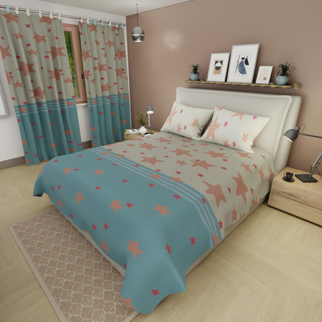 Juego de Sábanas Microfibra Suavizada Berry Blush Blue