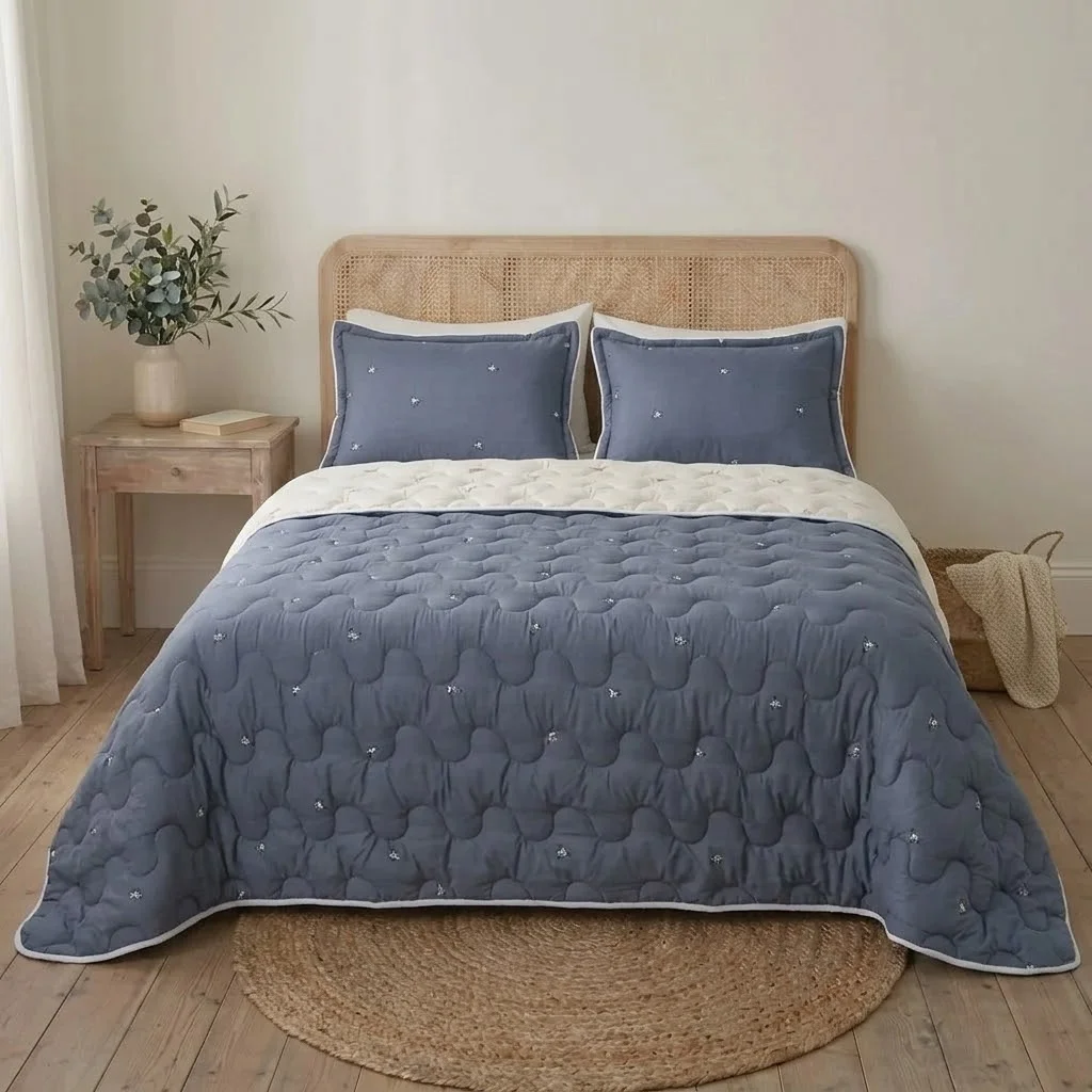 Cubrelecho Acolchado  Cotton Sense Navegante Cruzado-3